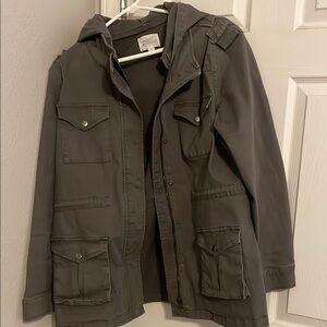 Market & Spruce Gray Military Field Jacket